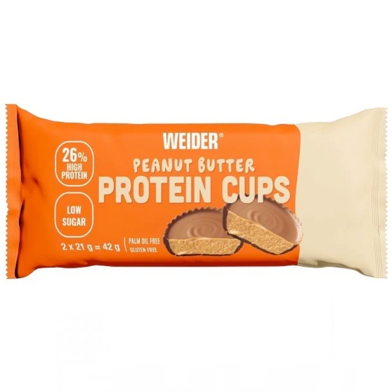 Weider Peanut Butter Protein Cups - 2 snack da 21 gr AVENE - ALIMENTI PROTEICI