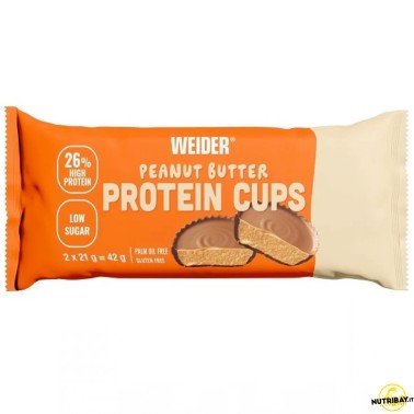 Weider Peanut Butter Protein Cups - 2 snack da 21 gr AVENE - ALIMENTI PROTEICI