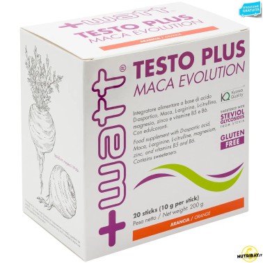 +Watt Testo Plus Maca Evolution - 20 stick da 10 gr TONICI