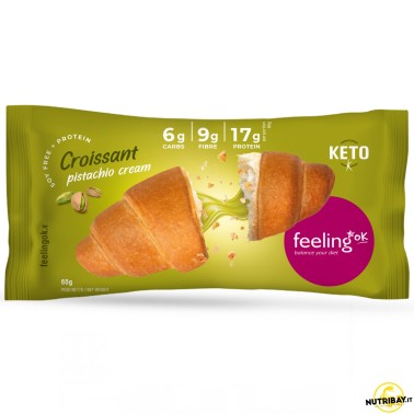 Feeling Ok Croissant Ripieno Crema al Pistacchio +Protein - 65 gr AVENE - ALIMENTI PROTEICI