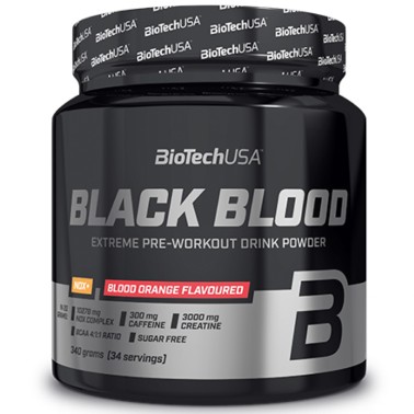 Biotech Black Blood NOX+ 340 gr Arginina Beta Alanina Citrullina Creatina AAKG PRE ALLENAMENTO
