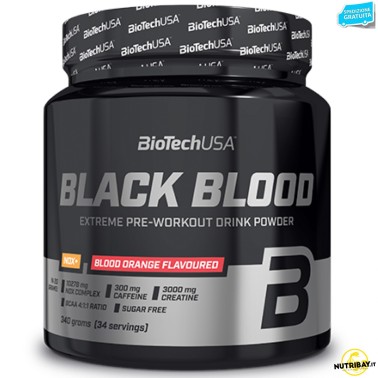 Biotech Black Blood NOX+ 340 gr Arginina Beta Alanina Citrullina Creatina AAKG PRE ALLENAMENTO