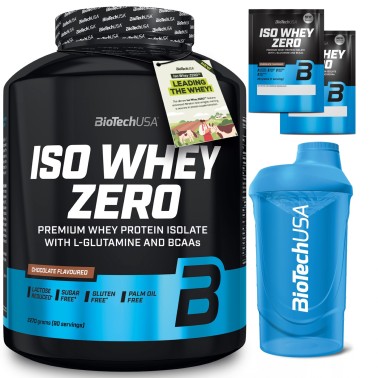 Biotech Iso Whey Zero 2270 gr Proteine Isolate del Siero senza Glutine + SHAKER PROTEINE