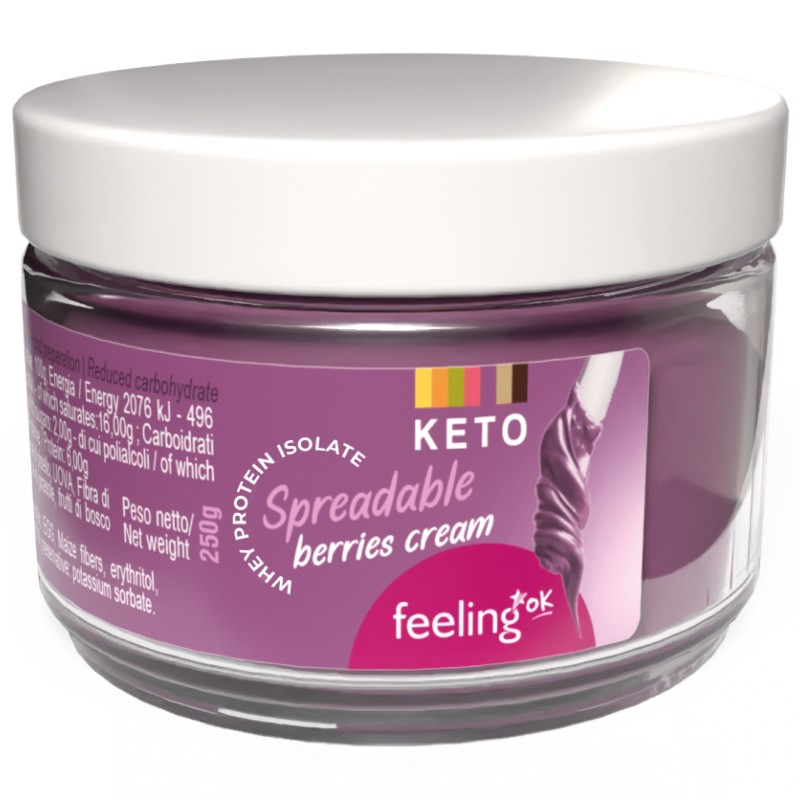 Feeling Ok Crema Spalmabile Keto ai Frutti di Bosco - 250 gr AVENE - ALIMENTI PROTEICI