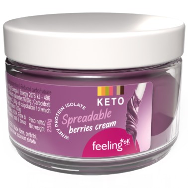 Feeling Ok Crema Spalmabile Keto ai Frutti di Bosco - 250 gr AVENE - ALIMENTI PROTEICI