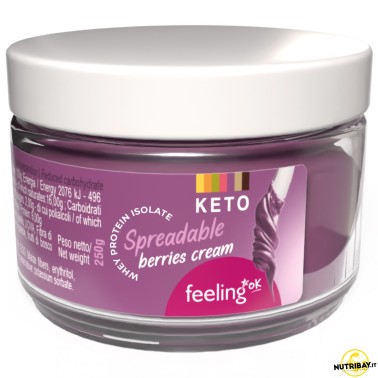 Feeling Ok Crema Spalmabile Keto ai Frutti di Bosco - 250 gr AVENE - ALIMENTI PROTEICI
