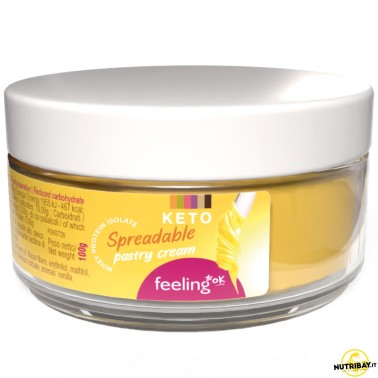 Feeling Ok Crema Spalmabile Keto alla Crema Pasticcera - 100 gr AVENE - ALIMENTI PROTEICI