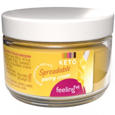 Feeling Ok Crema Spalmabile Keto alla Crema Pasticcera - 250 gr AVENE - ALIMENTI PROTEICI