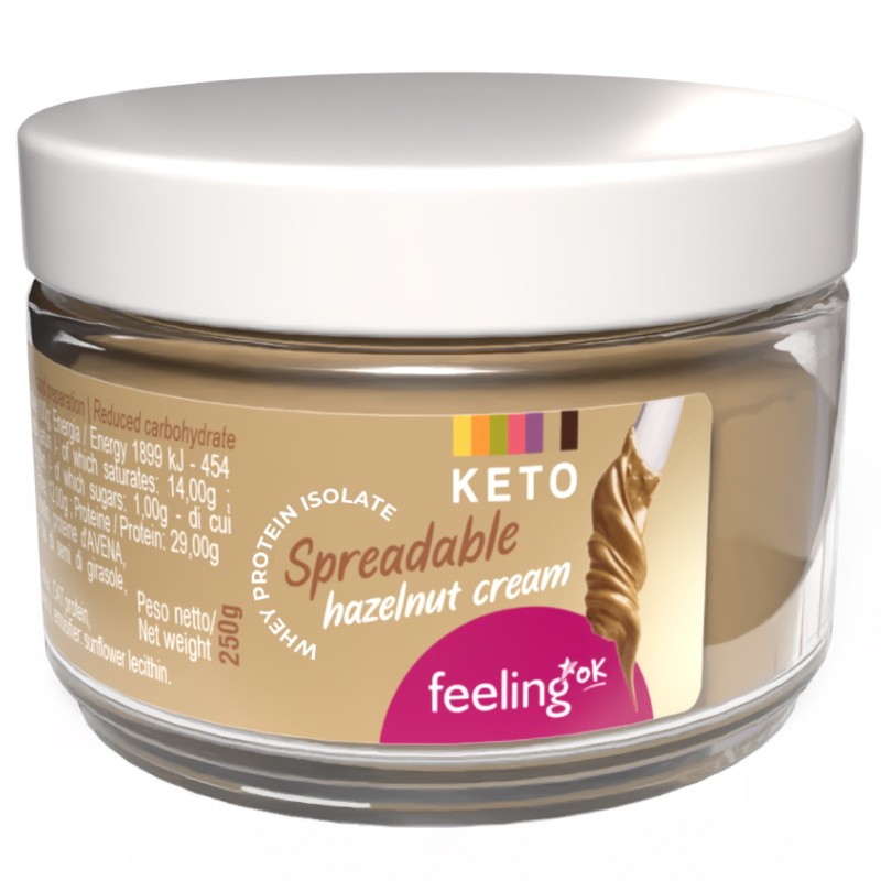 Feeling Ok Crema Spalmabile Keto alla Nocciola - 250 gr AVENE - ALIMENTI PROTEICI