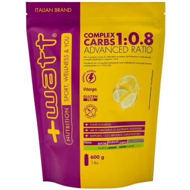 +Watt Complex Carbs Advanced Ratio 1:0.8 - 600 gr CARBOIDRATI - ENERGETICI