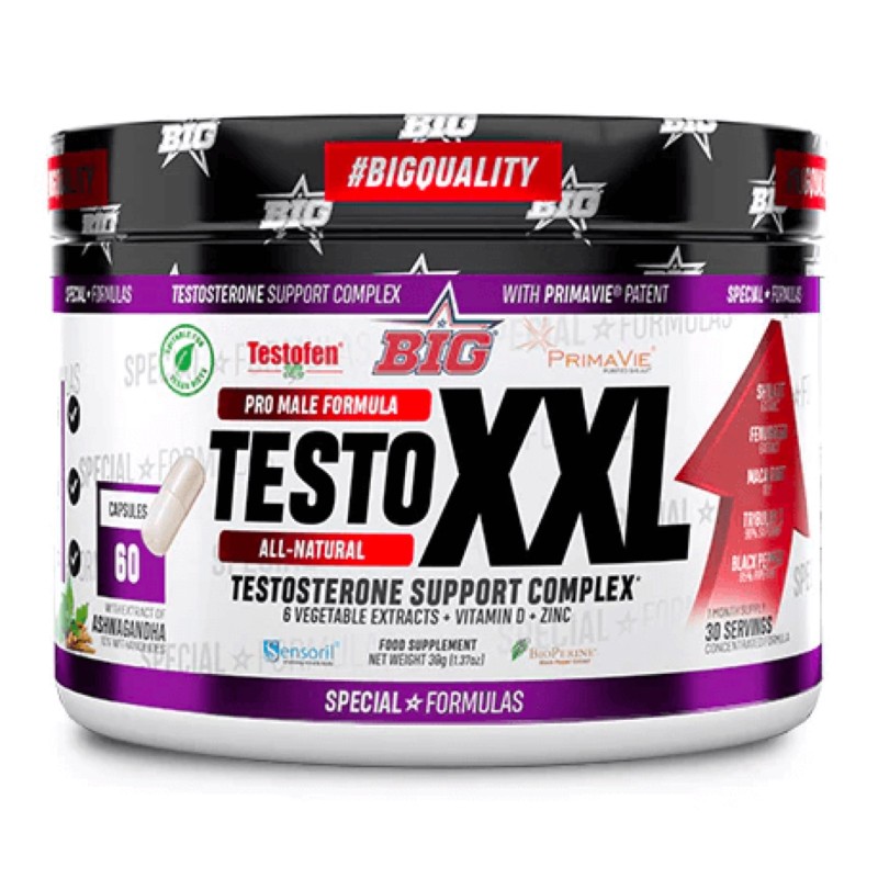 Big Testo XXL Testosterone Support Complex - 60 caps TONICI