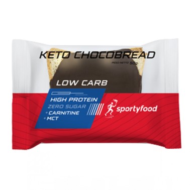 Sportyfood Keto Chocobread Glassato Cioccolato - 50 gr AVENE - ALIMENTI PROTEICI