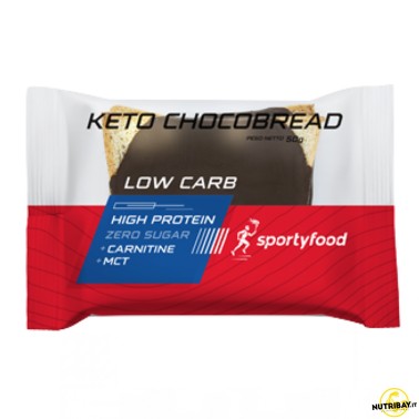 Sportyfood Keto Chocobread Glassato Cioccolato - 50 gr AVENE - ALIMENTI PROTEICI