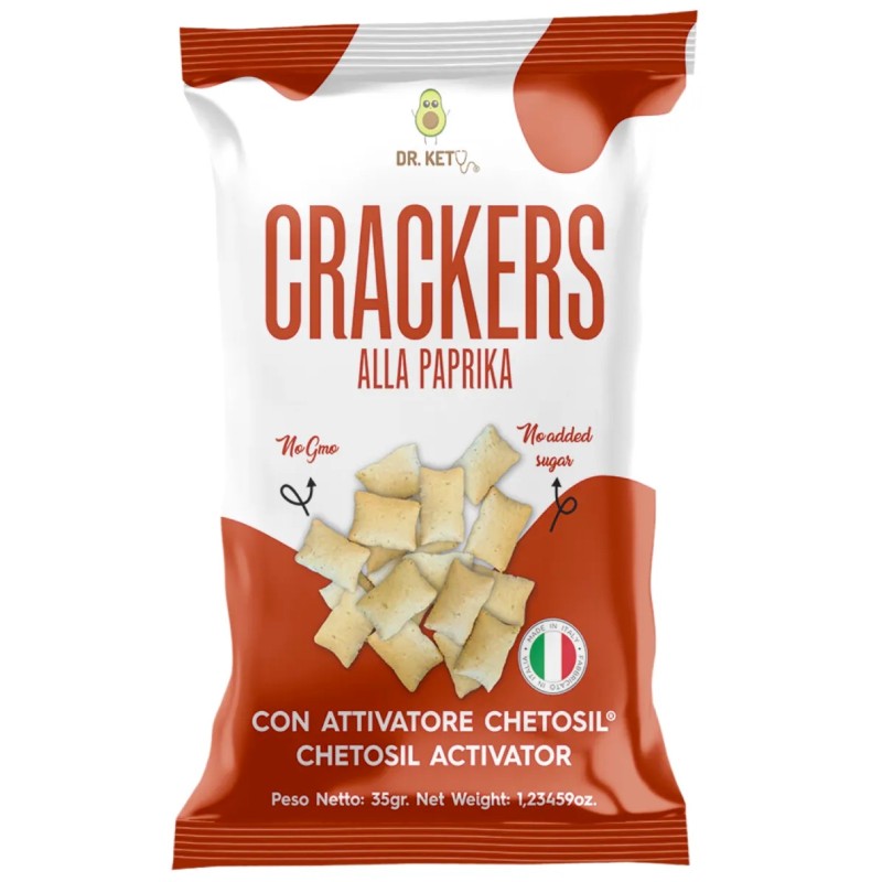 Dr Keto Crackers Alla Paprika - 35 gr AVENE - ALIMENTI PROTEICI