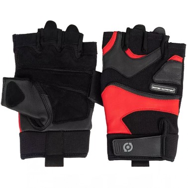 Scitec Nutrition Red Style Leather Gloves Black/Red - Guanti da palestra ACCESSORI
