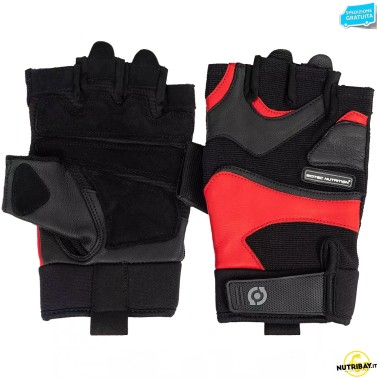 Scitec Nutrition Red Style Leather Gloves Black/Red - Guanti da palestra ACCESSORI