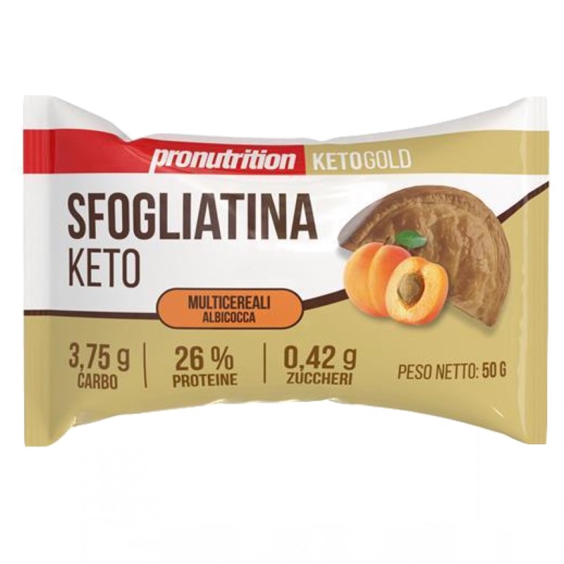 Pronutrition Sfogliatina Keto Multicereali Albicocca - 1 sfogliata da 50 gr AVENE - ALIMENTI PROTEICI