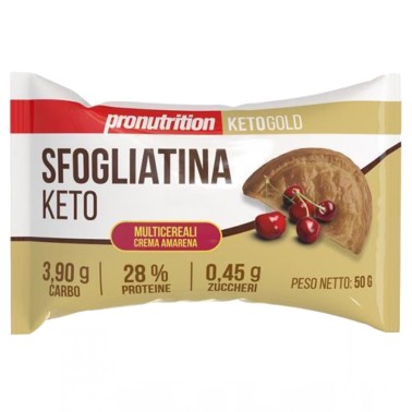 Pronutrition Sfogliatina Keto Multicereali Crema Amarena - 1 sfogliata da 50 gr AVENE - ALIMENTI PROTEICI