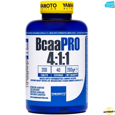 Yamamoto Nutrition Bcaa Pro 4:1:1 - 200 cpr AMINOACIDI 3.1.2 - 4.1.1 - 10.1.1 - 12.1.1
