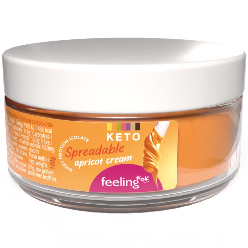 Feeling Ok Crema Spalmabile Keto all'Albicocca - 100 gr AVENE - ALIMENTI PROTEICI