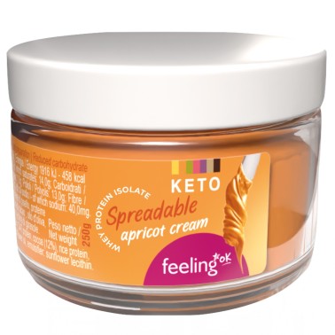 Feeling Ok Crema Spalmabile Keto all'Albicocca - 250 gr AVENE - ALIMENTI PROTEICI