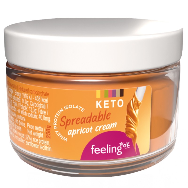 Feeling Ok Crema Spalmabile Keto all'Albicocca - 250 gr AVENE - ALIMENTI PROTEICI