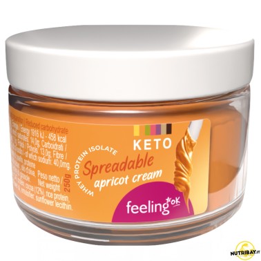 Feeling Ok Crema Spalmabile Keto all'Albicocca - 250 gr AVENE - ALIMENTI PROTEICI