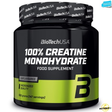 Biotech Creatine Monohydrate 500 gr. Pura Creatina Micronizzata in Polvere CREATINA