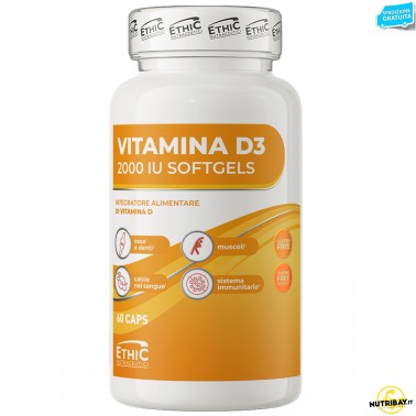 Ethic Sport Vitamina D3 2000 IU - 60 caps VITAMINE