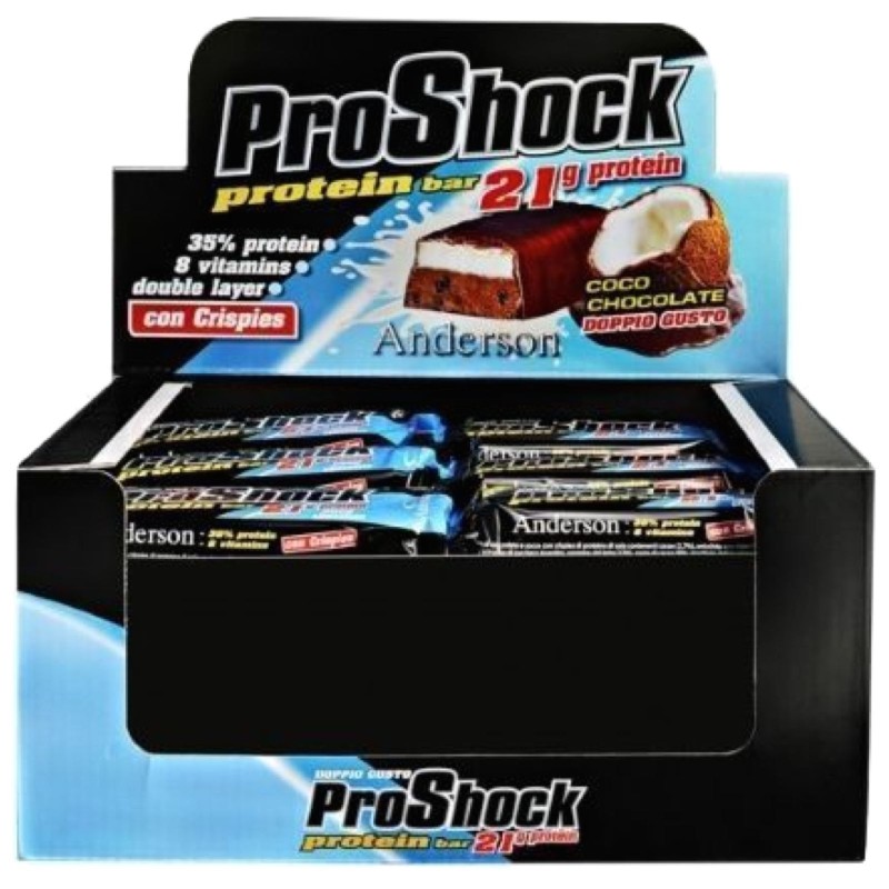 ANDERSON Proshock 24 Barrette Proteiche Con Proteine Siero Del Latte + Vitamine in vendita su Nutribay.it