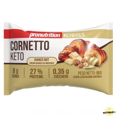 Pronutrition Cornetto Keto Bianco Nut - 1 cornetto da 50 gr AVENE - ALIMENTI PROTEICI