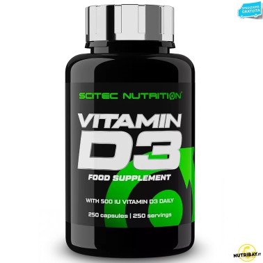 Scitec Nutrition D3 250 cps. Integratore di Vitamina D3 in capsule VITAMINE