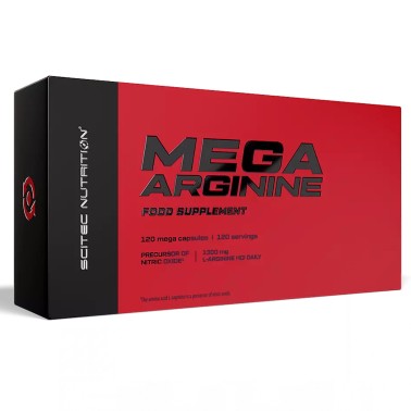 Scitec Nutrition Mega Arginine 120 cps. Arginina in Capsule Ossido Nitrico ARGININA
