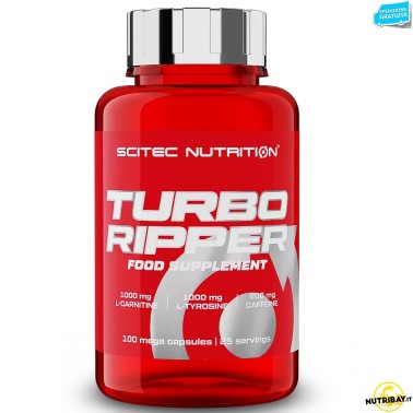 SCITEC TURBO RIPPER 100 cps TERMOGENICO BRUCIA GRASSI DIMAGRANTE CON CARNITINA BRUCIA GRASSI TERMOGENICI