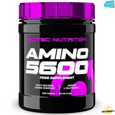 SCITEC NUTRITION Amino 5600 200 cpr. Aminoacidi Ramificati Bcaa Pool Essenziali AMINOACIDI COMPLETI / ESSENZIALI