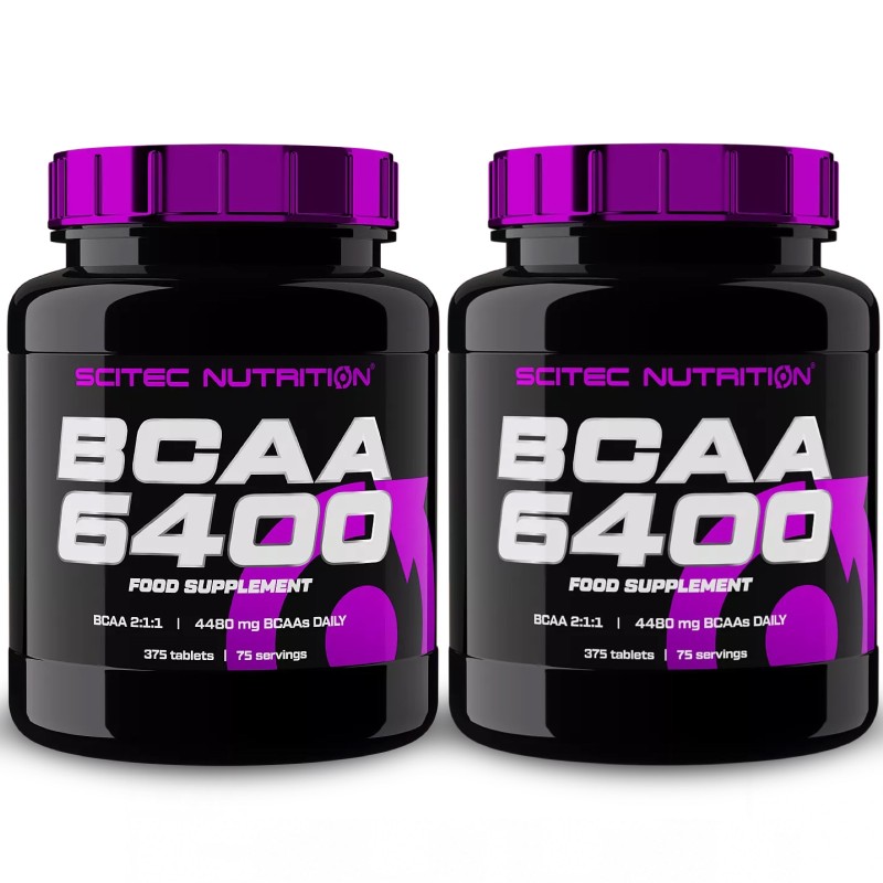 SCITEC NUTRITION BCAA 6400 375 x 2 Aminoacidi Ramificati 750 Compresse da 1 gr. AMINOACIDI BCAA