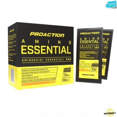 PROACTION EAA AMINO ESSENTIAL 20 buste da 7,5 g AMINOACIDI COMPLETI / ESSENZIALI