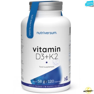Nutriversum Vitamin D3+K2 - 120 caps VITAMINE