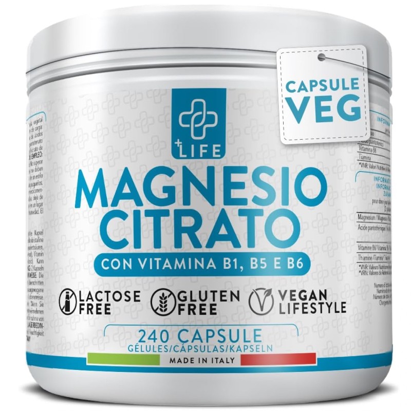 +Life Magnesio Citrato - 240 caps SALI MINERALI