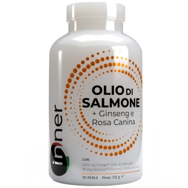 Inner Olio di Salmone + Ginseng e Rosa Canina - 90 perle OMEGA 3