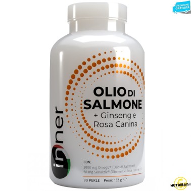 Inner Olio di Salmone + Ginseng e Rosa Canina - 90 perle OMEGA 3