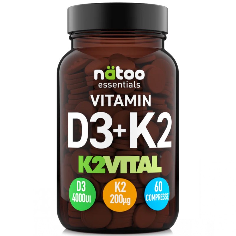 Natoo Essentials Vitamin D3+K2 Vital - 60 cpr VITAMINE Natoo Essentials Vitamin D3+K2 Vital - 60 cpr VITAMINE
