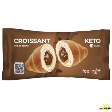 Feeling Ok Croissant Keto Ripieno di Crema al Cioccolato - 1 cornetto da 50 gr AVENE - ALIMENTI PROTEICI Feeling Ok Croissant Keto Ripieno di Crema al Cioccolato - 1 cornetto da 50 gr AVENE - ALIMENTI PROTEICI