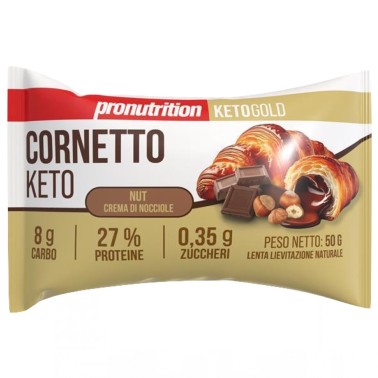 Pronutrition Cornetto Keto Nut Crema di Nocciole - 1 cornetto da 50 gr AVENE - ALIMENTI PROTEICI