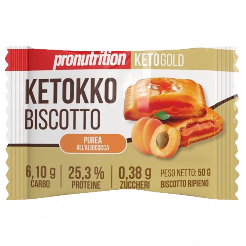 Pronutrition Ketokko Biscotto Ripieno all'Albicocca - 1 biscotto da 50 gr AVENE - ALIMENTI PROTEICI