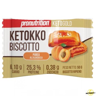 Pronutrition Ketokko Biscotto Ripieno all'Albicocca - 1 biscotto da 50 gr AVENE - ALIMENTI PROTEICI