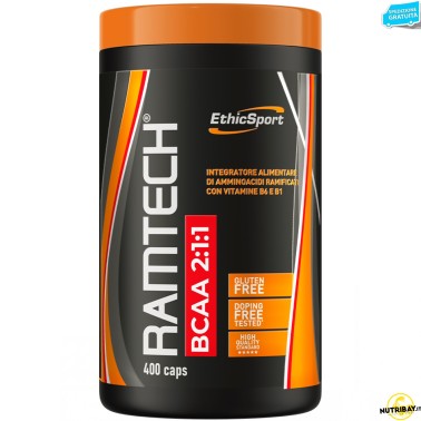 Ethic Sport Ramtech Bcaa 2:1:1 - 400 caps AMINOACIDI BCAA Ethic Sport Ramtech Bcaa 2:1:1 - 400 caps AMINOACIDI BCAA