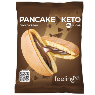 Feeling Ok Pancake Keto Ripieno Crema al Cacao - 1 pancake da 50 gr AVENE - ALIMENTI PROTEICI