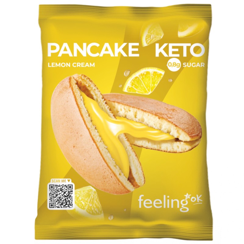 Feeling Ok Pancake Keto Ripieno Crema al Limone - 1 pancake da 50 gr AVENE - ALIMENTI PROTEICI