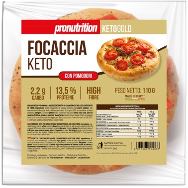 Pronutrition Focaccia Keto Con Pomodori - 1 focaccia da 120 gr AVENE - ALIMENTI PROTEICI